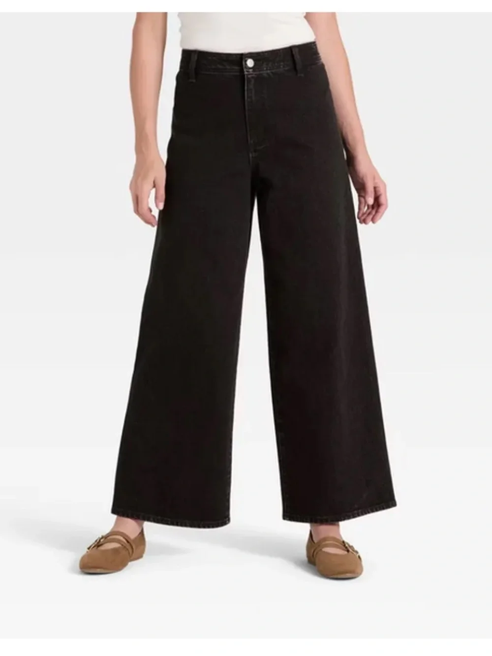 Universal Thread™ Women's High-Rise Wide Leg Jeans - Black Wash Size 16 NWT - Picture 1 of 9